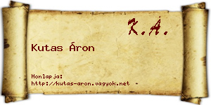 Kutas Áron névjegykártya