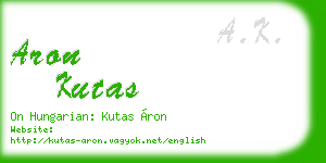aron kutas business card