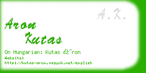 aron kutas business card